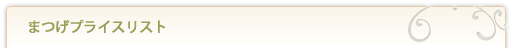 まつげプライスリスト